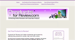Desktop Screenshot of productsforreview.com
